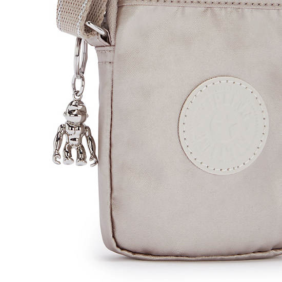 Kipling Tally Metallic Crossbody Mobilveske Beige | NO 1847VR